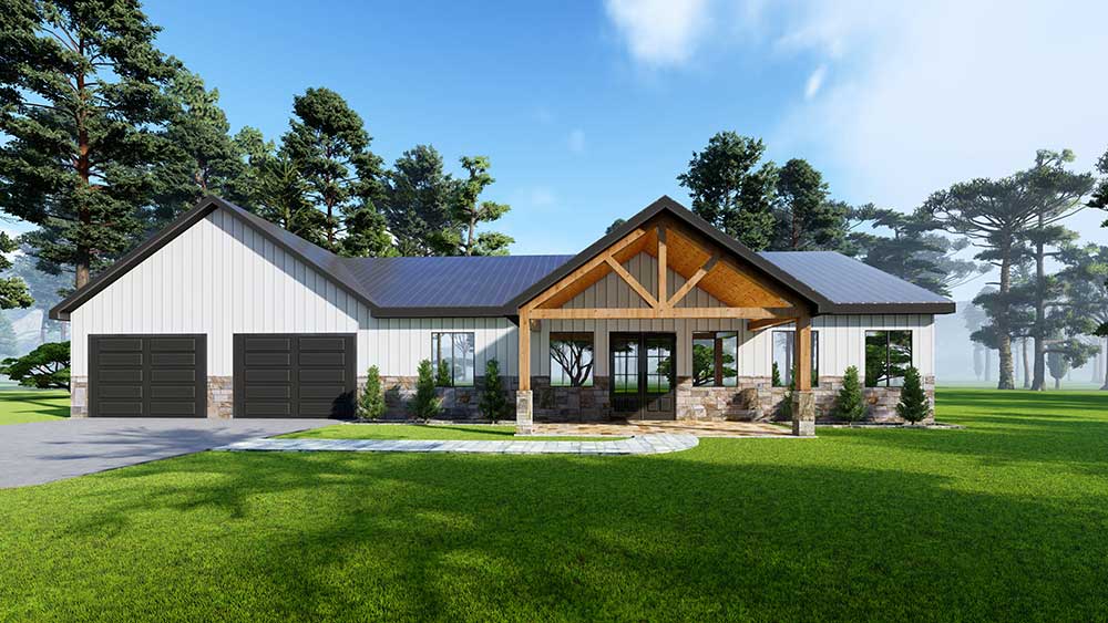 Outlaws Multi-Generational Barndominium Floor Plan - Barndo Plans