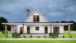 Dove barndominium back of barn house