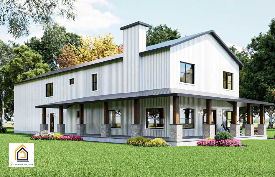 Magnolia Barndominium 3 Br 2.5 Ba Home Plan