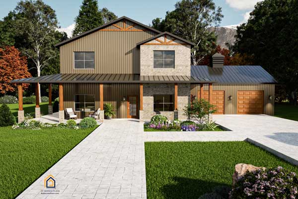 Barndominium Kit Rendering for Reardon Kit Prices