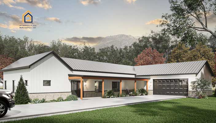 Barndominium Kit Rendering for Prairie Kit Prices