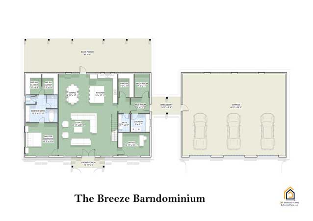 Thumbnail for Updated floor plan for the Breeze barndominium