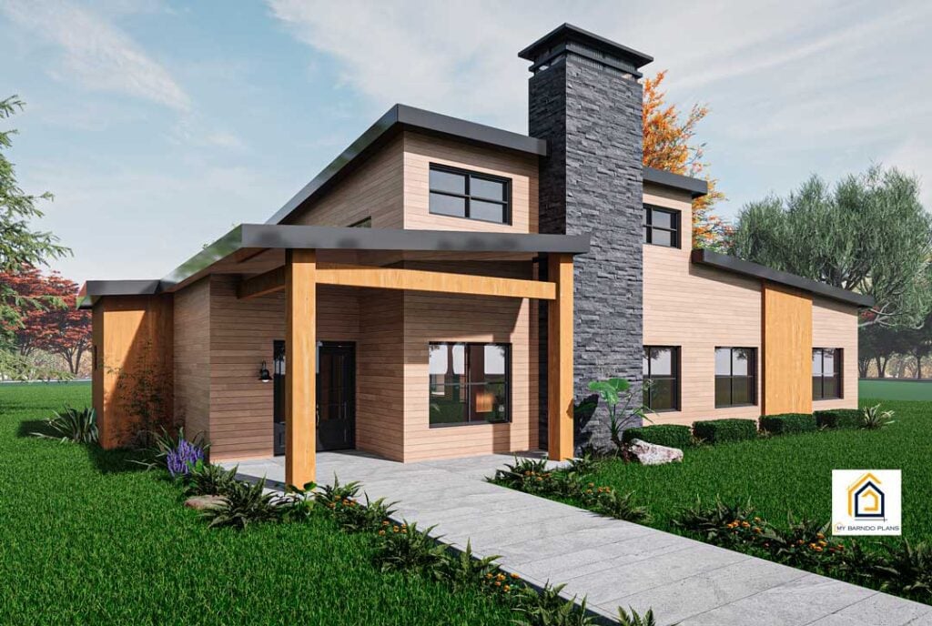 featured image for the Modern-A barndominium floor plan