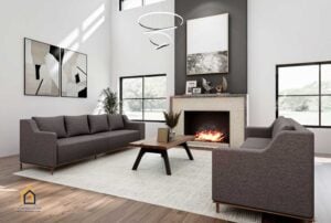 Modern Barndominium Interior Front Room