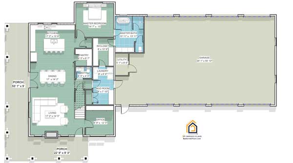 Hammond Barndominium Floor Plan Thumbnail