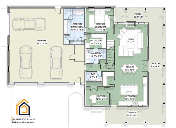 Thumbnail of Harmony Barndominium Floor plan