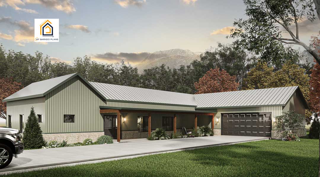 The Prairie is a 3-bedroom 2-bathroom ranch-style home