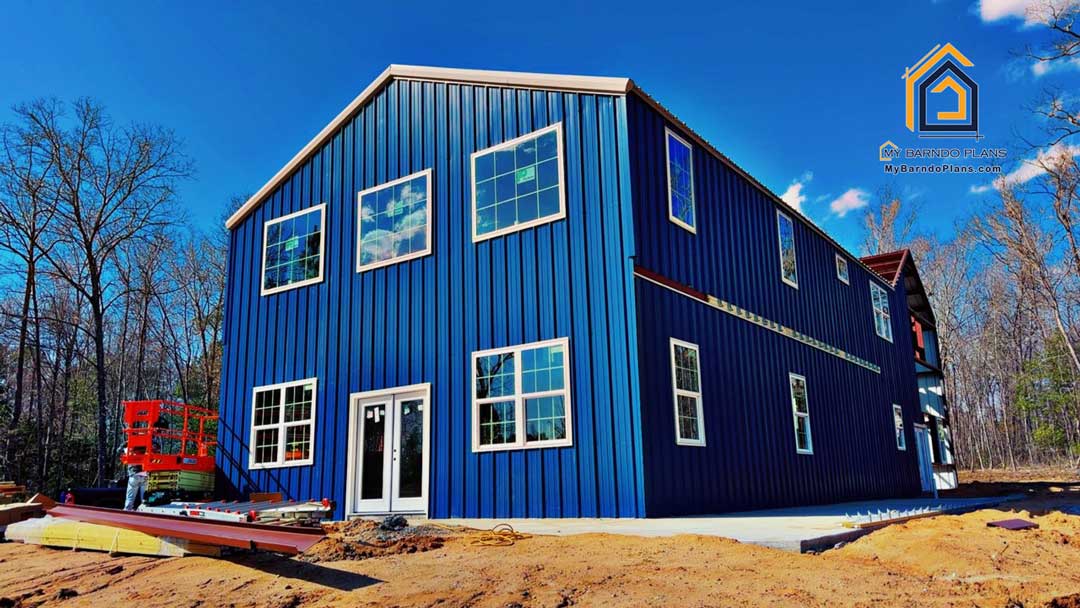 Front of Red Iron Blue Magnolia During Construction