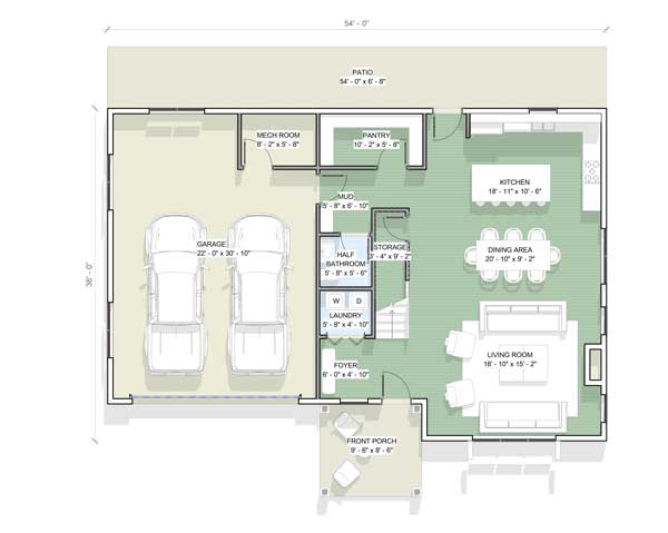 Floor Plan Downstairs Concord Home Plan