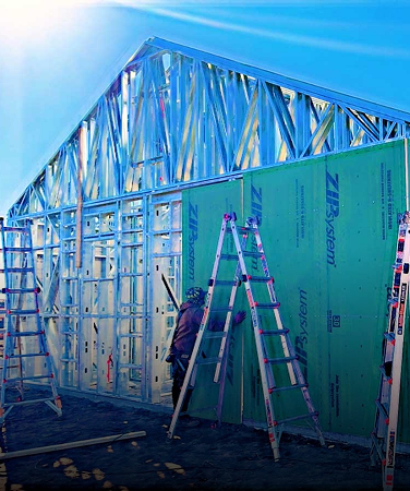 Cold Formed Steel Kit being Erected