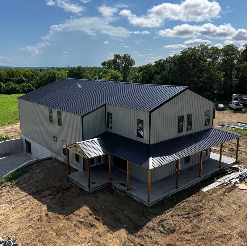 Finished Red Iron Kit by My Barndo Plans