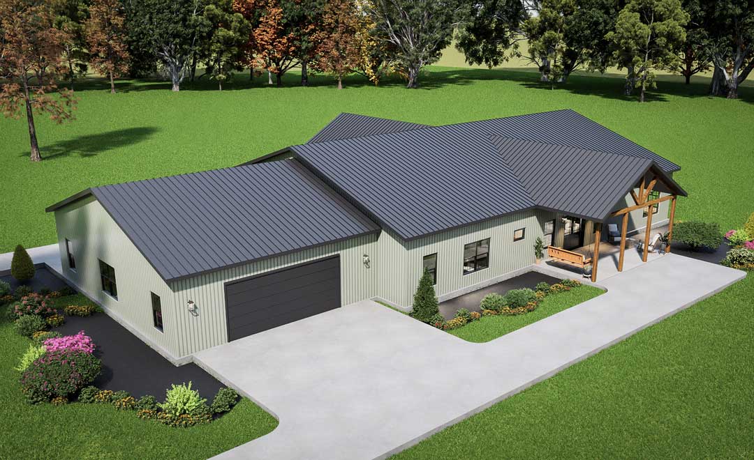 3 BR Liberty Barndo Kit in Red Iron Steel