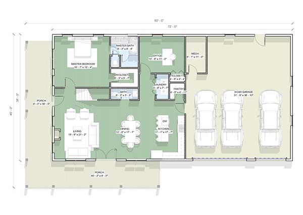 Centennial 3BR Floor Plan