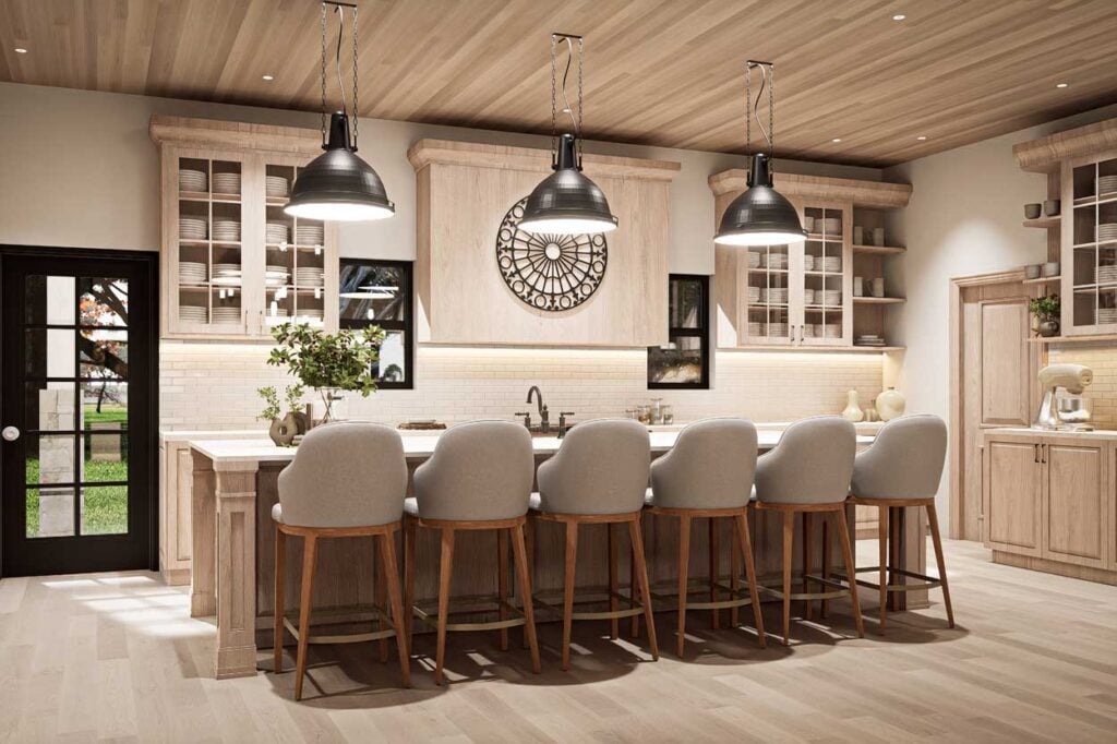 Kitchen view of the Ironwood barndominium