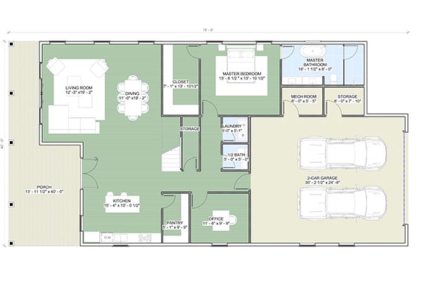 Thumbnail of 5 BR Barndominium floor plan