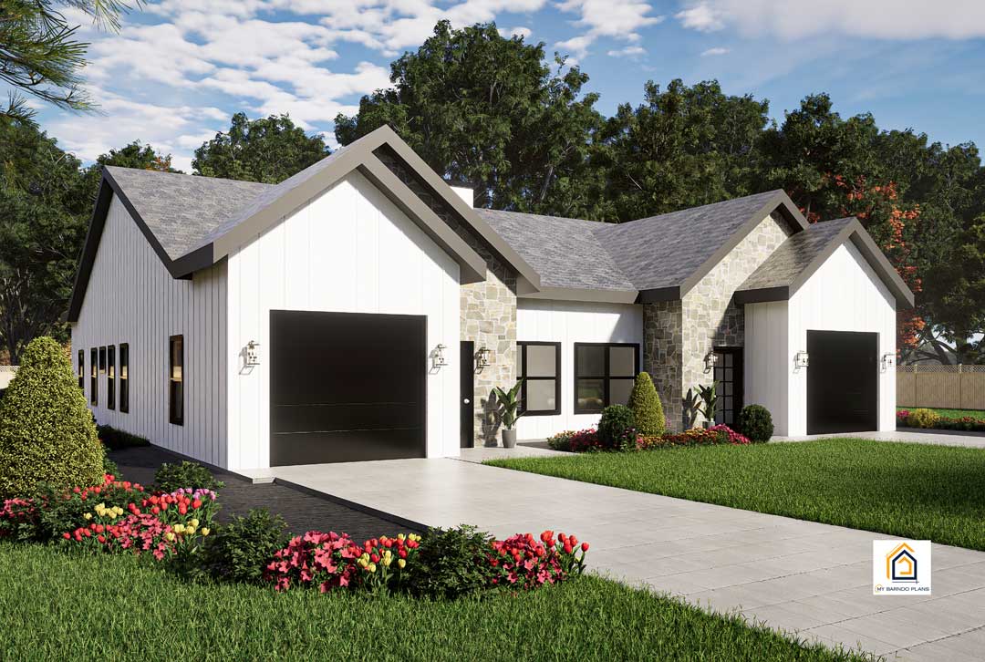 Duplex floor plan for sale has 2 units with 2br 2ba each